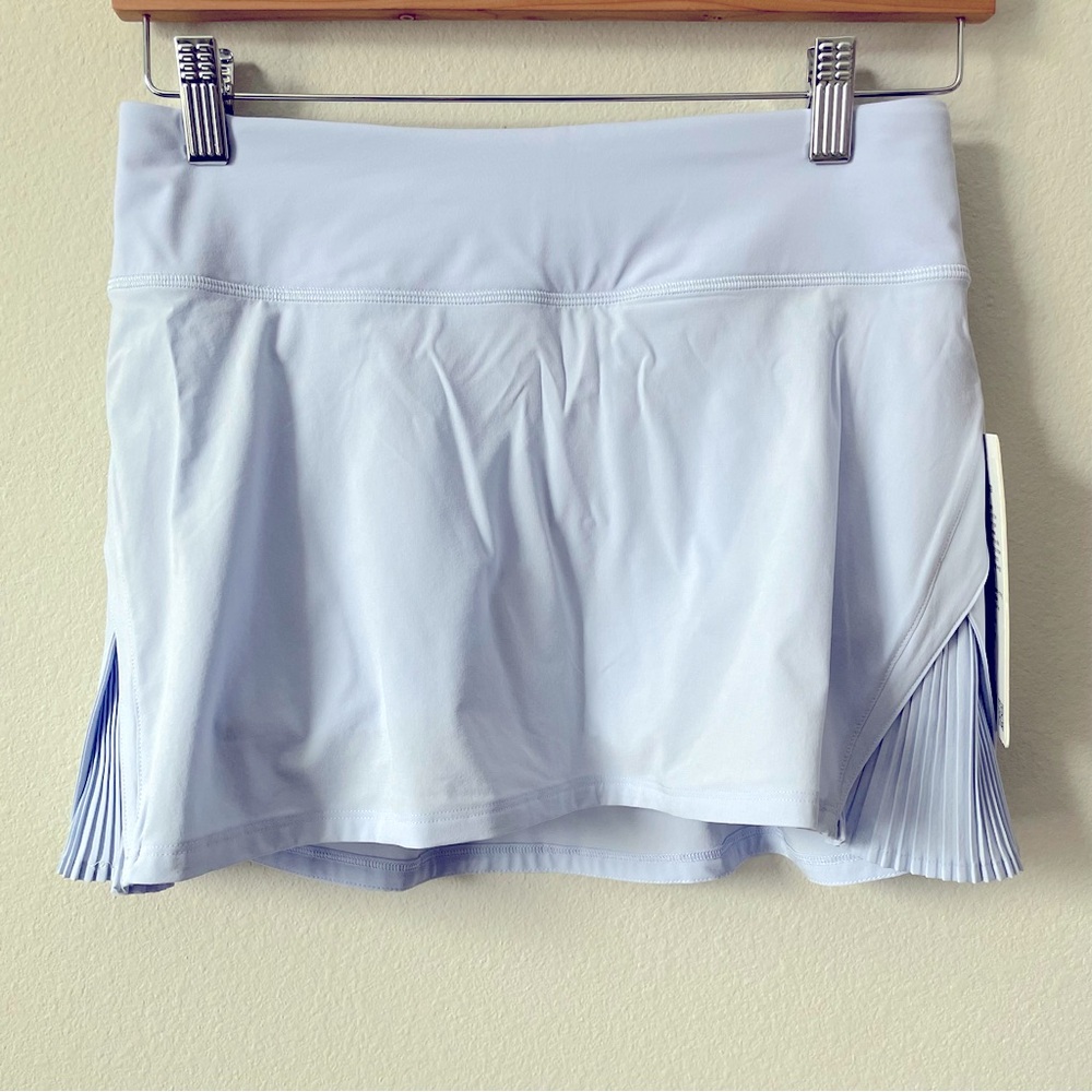 NWT Lululemon Play Off the Pleats Mid-Rise Skirt Pastel Blue Size 4